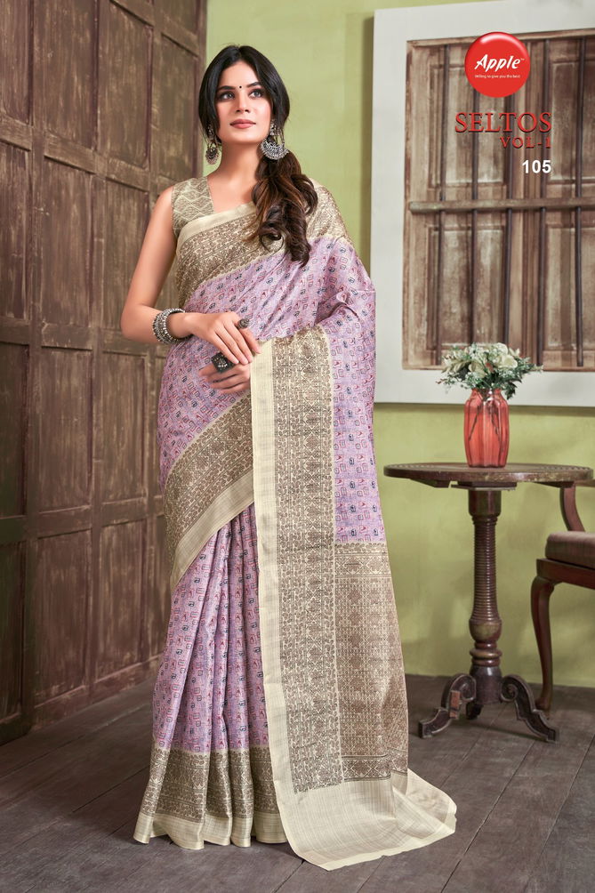 Seltos Vol 1 By Apple Printed Daily Wear Sarees Catalog